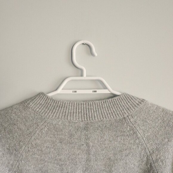 Denver Hayes Women's Sz Lrg Grey Striped Stretch Ribbed Crew Pullover‎ Sweater - Picture 6 of 12